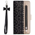 Husă Portofel Samsung Galaxy Note10+ - Lace Pattern - Negru