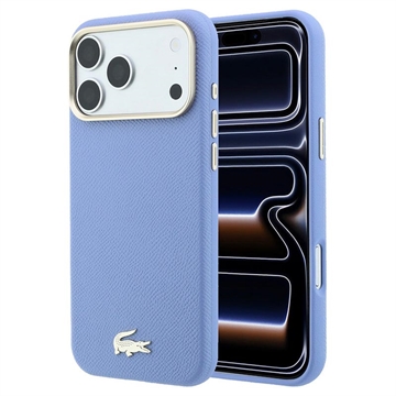 Husă iPhone 18 Pro Max Lacoste Champs Élysées - Compatibilă MagSafe - Albastru