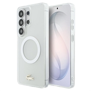 Husă Hybrid Samsung Galaxy S26 Ultra Lacoste Frosted Finish Gold Logo - compatibilă cu MagSafe - Alb