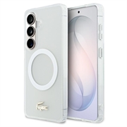 Husă Hybrid Samsung Galaxy S26 Lacoste Frosted Finish Gold Logo - compatibilă cu MagSafe - Alb