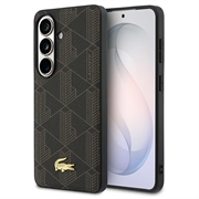 Husă magnetică Samsung Galaxy S26+ Lacoste PVC Blend Monogram Gold Logo - Maro