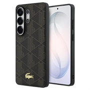 Husă magnetică Samsung Galaxy S26 Ultra Lacoste PVC Blend Monogram Gold Logo - Maro