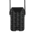 Borsetă pentru telefon Lacoste PVC Blend Monogram XL - Negru