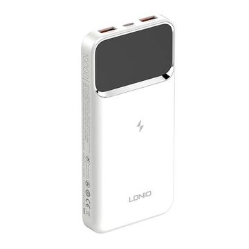 Ldnio PQ11 15W Wireless Charging Power Bank 10000mAh - USB-C, 2xUSB-A - Alb