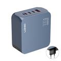 Încărcător rapid Ldnio Q8 100W GaN - 3 porturi USB-C, USB-A, Lightning - Albastru