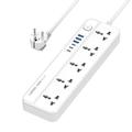 Priza multiplă Ldnio SC5614 cu 5 prize și 6 porturi USB - 2m, ștecher tip UE