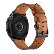 Curea de Piele Samsung Galaxy Watch4/Watch4 Classic/Watch5/Watch6/Watch FE/Watch7 - 20mm - Maro