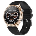Ceas Smartwatch Impermeabil Lemonda Smart CF81 - IP67 - Auriu / Negru