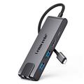 Hub USB-C 5-în-1 Lemorele TC24L - HDMI, Gigabit Ethernet, USB-C, 2x USB-A