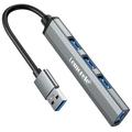 Hub USB 3.0 Lemorele TC53 Compact 4-în-1 - Gri