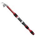 Leo 28257 1.73m Telescopic Fiberglass Fishing Rod - Roșu