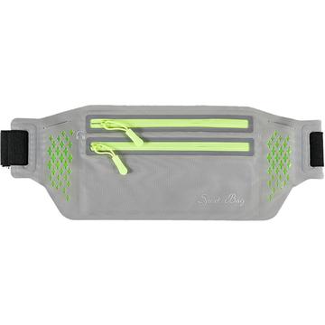 Geantă ușoară pentru curea de alergare cu bandă reflectorizantă și buzunare cu fermoar - 7.2"
