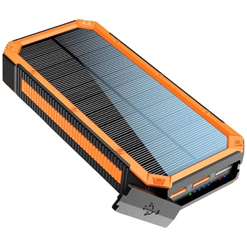 Baterie Externă Solară Lippa 20000mAh - PD 18W - Negru