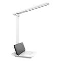 Lampă de birou cu LED-uri Lippa cu încărcare wireless - alb