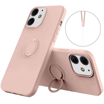 Husă Liquid Silicone iPhone 13 - cu Suport Inel