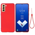 Husă Silicon Samsung Galaxy S21 FE 5G - Liquid - Roșu