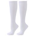 Șosete lungi de compresie pentru călătorii, sport, schi - mărimi 40/44 - alb