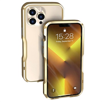 Bumper Protecție Metalic iPhone 13 Pro Max - Luphie Safe Lock - Auriu