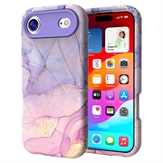 Husă hibridă din marmură de lux iPhone Air - Violet / Roz