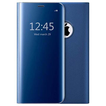 Husă cu rabat de lux Mirror View pentru iPhone 7/8/SE (2020)/SE (2022) - albastru