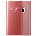 Husă cu rabat pentru iPhone 7 Plus / 8 Plus Mirror View din seria de lux - Aur roz