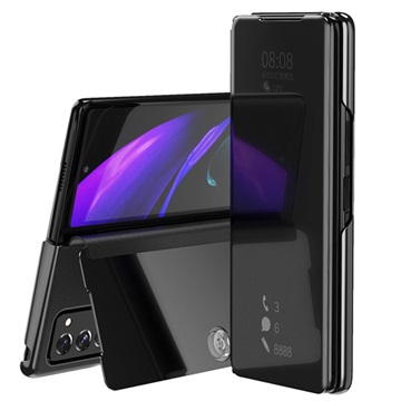 Husă Flip Samsung Galaxy Z Fold2 5G - Luxury Mirror View - Negru