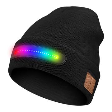 M1-BTD4 Pălărie LED cu Bluetooth 5.4 și difuzoare stereo - negru
