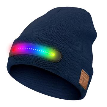 M1-BTD4 Pălărie LED cu Bluetooth 5.4 și difuzoare stereo - Albastru