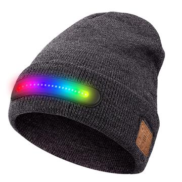 M1-BTD4 Pălărie LED cu Bluetooth 5.4 și difuzoare stereo - gri