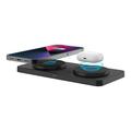 Încărcător wireless magnetic de birou 2-în-1 M15 30W - Negru