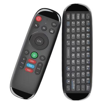 M6 Wireless Air Fly Mouse cu tastatură pentru Smart TV, TV Box - Negru