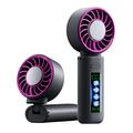 Ventilator de răcire pliabil M814 cu afișaj dinamic - 3000mAh - Gri închis / Violet