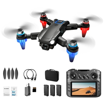 M9 Motor fără perii FPV Drone cu două camere HD, evitarea obstacolelor - Negru