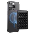 MC-W18 Suport pentru telefon cu ventuză magnetică din silicon - negru