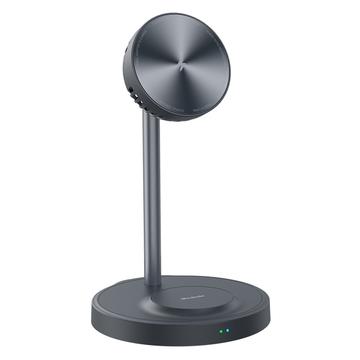 MCDODODO CH-215 MDD Cooling Series 15W Wireless Charging 2-in-1 Magnetic Wireless Charger Desktop Holder Heat Dissipation Radiator Phone Stand - Gri