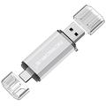 Unitate flash MICRODRIVE 64GB 2-in-1 USB 2.0 / USB-C - Alb