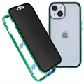 Husă Magnetică cu Sticlă Temperată iPhone 15 - Confidențialitate - Verde