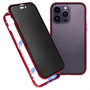 Husă Magnetică cu Sticlă Temperată iPhone 15 Pro Max - Confidențialitate