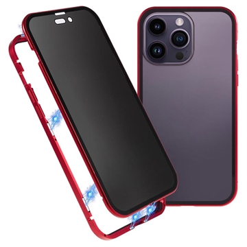 Husă Magnetică cu Sticlă Temperată iPhone 15 Pro Max - Confidențialitate
