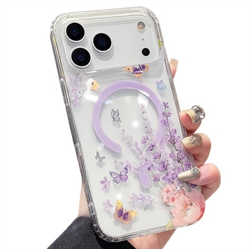 Husă magnetică iPhone 17 Pro Max cu pietre de stras încorporate