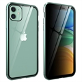 Husă Magnetică cu Sticlă Temperată iPhone 11 - Confidențialitate - Verde