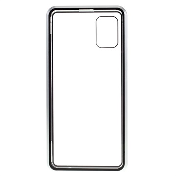 Husă Magnetică Cu Sticlă Temperată Samsung Galaxy A51 - Argintiu