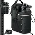 Geantă magnetică Cross-Body reflectorizantă pentru sală de sport / exterior cu suport pentru sticle de apă - negru