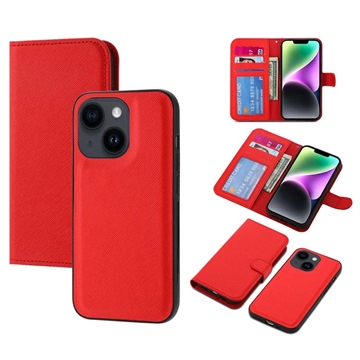 Husă Magnetică iPhone 14 Plus Portofel Detasabila - Roșu