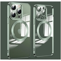 Husă Hibridă Magnetică iPhone 14 Pro Max - Verde