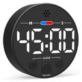 Cronometru magnetic cu LED pentru numărătoare inversă GL320 cu afișaj digital - negru / alb