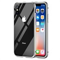 Husă magnetică pentru iPhone X cu spate din sticlă securizată - gri