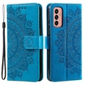 Husă Portofel Samsung Galaxy A14/A14 5G - Mandala - Albastru