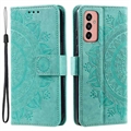 Husă Portofel Samsung Galaxy A14/A14 5G - Mandala - Verde