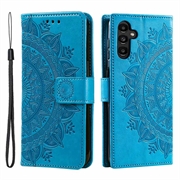 Husă Portofel Samsung Galaxy A34 5G - Mandala - Albastru